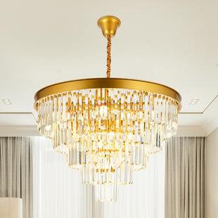 后现代简约轻奢水晶客厅吊别墅工程灯欧式 卧室灯厅餐圆形ISP灯具