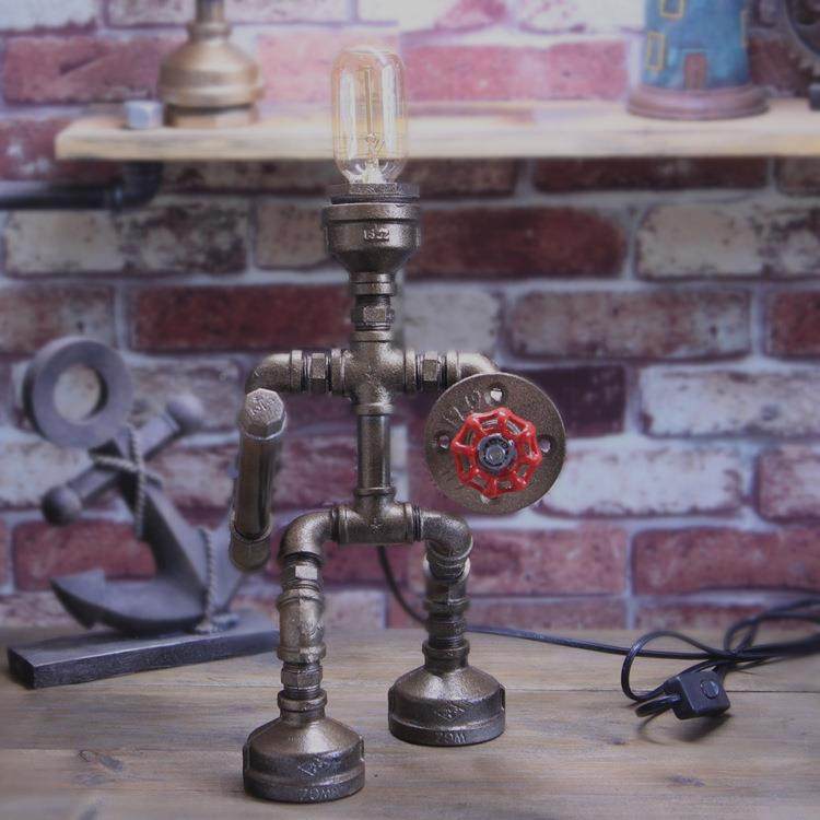 舍复古工业风欧美式灯儿童室生宿学客厅酒吧机器人插电家用PCS台
