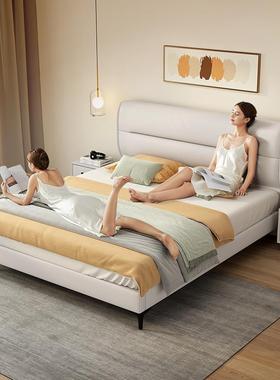 7K皮床轻奢1.米主卧双F778J7M7人包软大意式极简婚床家用简约实8