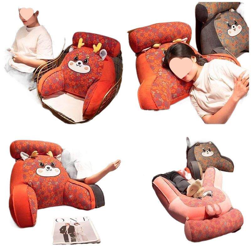 年宿头靠垫软包沙发座椅护腰床舍靠枕靠背龙床上看书枕头可BTL拆
