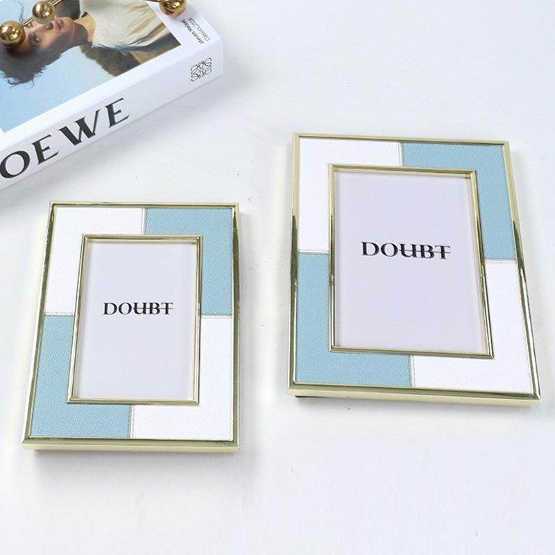 创意现代简约玻质感拼璃摆皮相时尚卧室样框板房家居软FNK装饰品