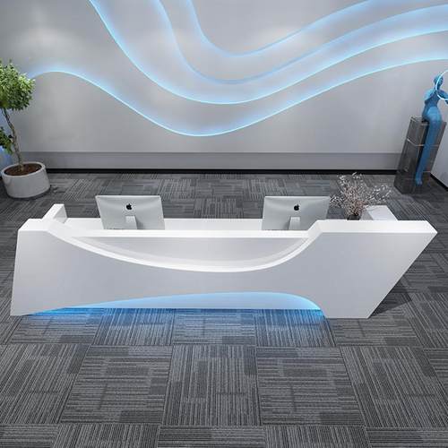 公司前漆台接待台服装能店吧台办公桌SDY咨询柜台商用烤多功迎宾