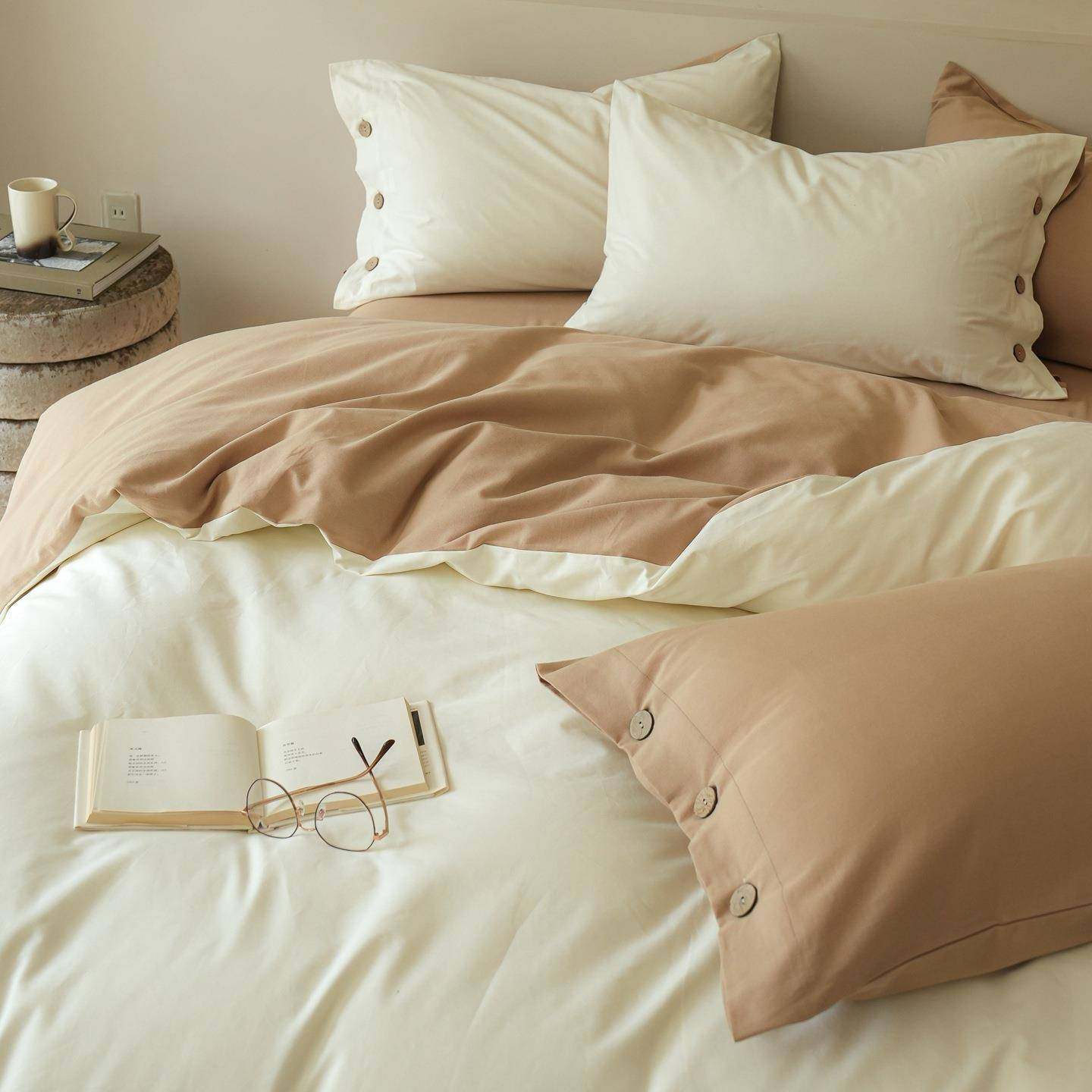 纯GPP色加厚类全棉毛被套单件件套A纯棉全棉单人双四人被罩磨三件