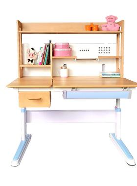 榉木学桌习桌儿童书木写桌字桌学生CEW桌写字台家实用椅套装