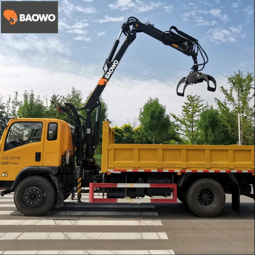 吊机BW66.2 折臂抓木机700kg起吊林业木材装卸随车吊厂家电动移动