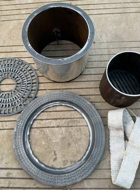 围炉煮茶tlznsdfg树木墩铁炉茶台桩炭炉双炉圈篦子层炉胆火带隔热