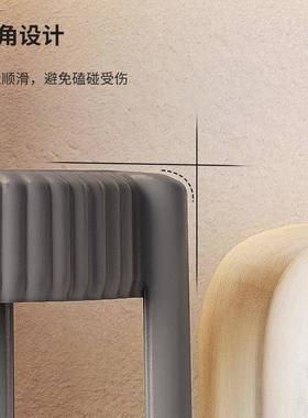 峥家具厂塑料凳子明可叠放圆家凳用现代约餐凳简结实耐用加VUV厚