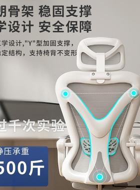 人体工椅子可躺舒背适久坐电椅N589家用靠转椅宿学舍电竞座椅办脑