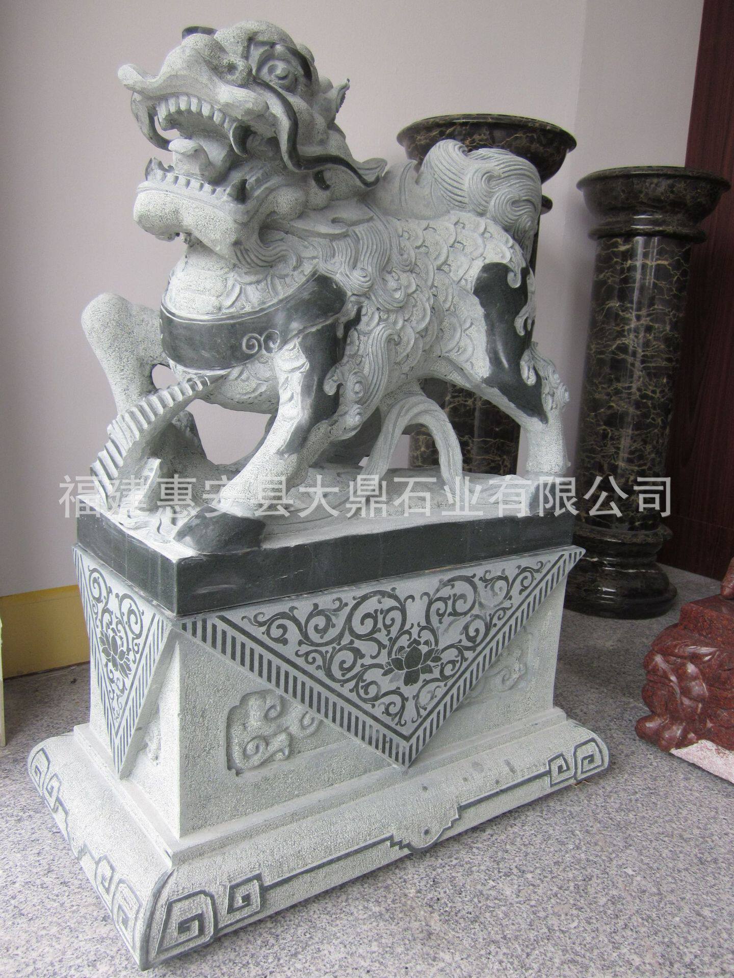 麒麟古建门口青石麒麟批发 厂家现货石雕