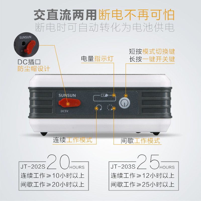 森森交直流两用增氧泵静音鱼缸养鱼充氧气泵机钓鱼车载USB锂电池