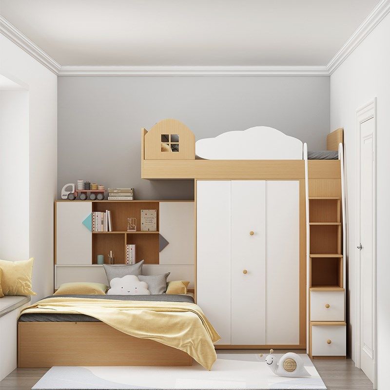 考拉森林多功能组合交错式上下床衣帽间小户型儿童床床柜一体组合