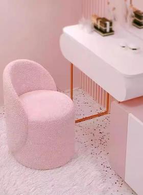 妆轻奢卧室背拇27269帽指凳简约靠梳妆台网红衣间化妆椅家用化凳