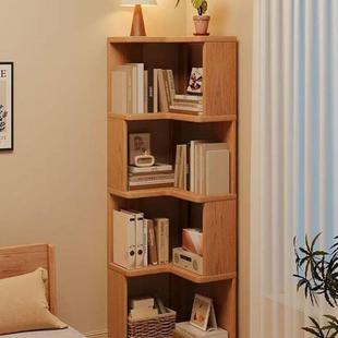 见详情网红实木转书角架原木书架柜置物多储物层收纳架角落简易落