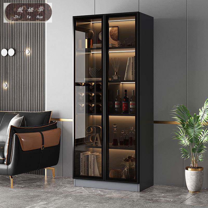 代家酒简约高档餐边柜用一HEV体边柜玻璃现门展示柜轻奢柜靠墙储