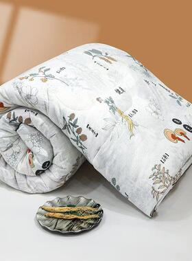 被2025新羽绒夏花卉植款FNO物人参图案加厚秋冬通用淡蓝配色冬虫