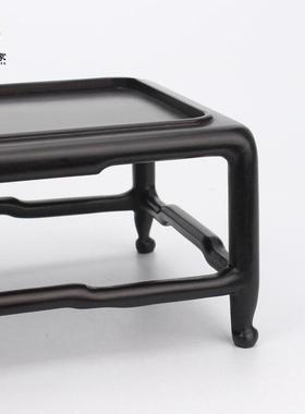 长方黑色仿实木底JAZ质座鱼缸花瓶盆景奇石炕几子座工艺品摆形件