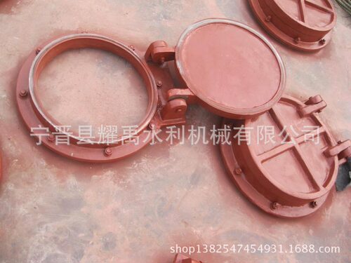 铸铁闸门 DN800拍门 圆拍门 自动 防水闸门 铸铁拍门 厂家直销