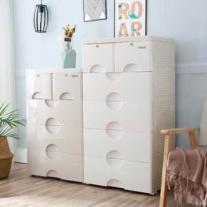 品雅一派层757825宽收纳柜抽屉式厚儿面童衣柜整理柜塑料多加储物