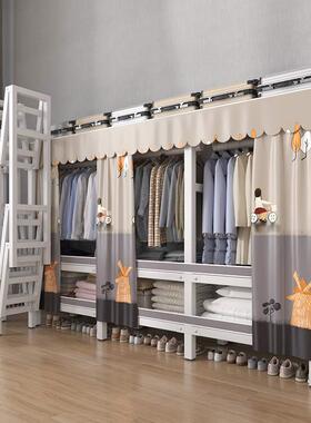 布艺简易经免安装折叠衣装柜家用卧室出租房VDV组收屋纳结实耐用