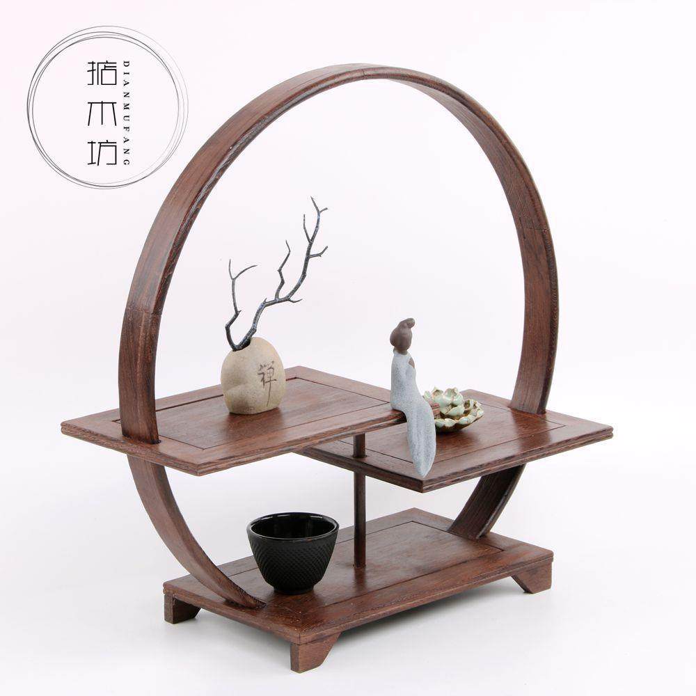 博古实木中式古典多宝架阁古小董茶SUA架茶壶具架子置物架摆件展