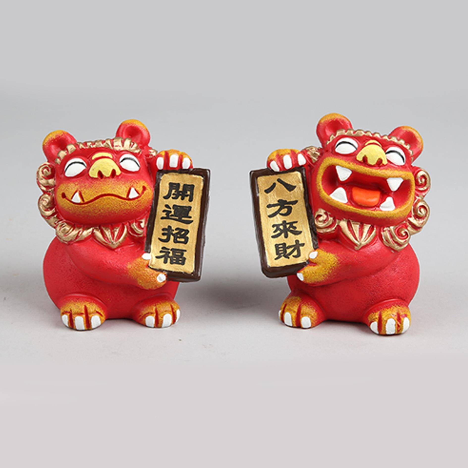 三百狮文集市创横幅树脂狮子|s300-1摆件旅游纪念集市毕业