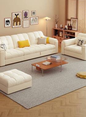 2025新款沙发床网红款猫爪绒布家用小户型贵妃直排布艺伸缩推拉