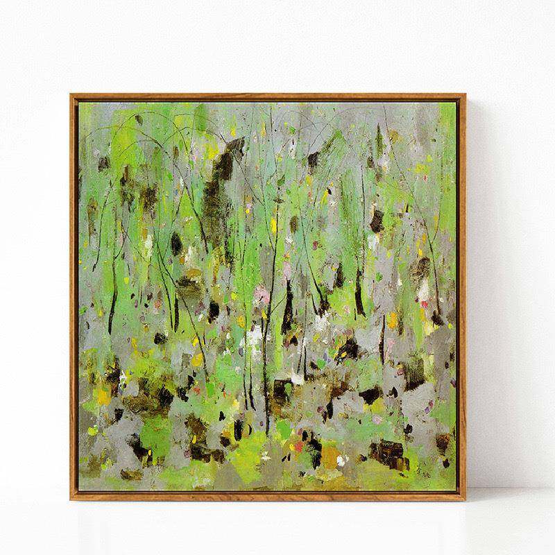 冠中江南风景壁新中式装饰画中国风酒头店吴冠中房画间吴卧室床餐