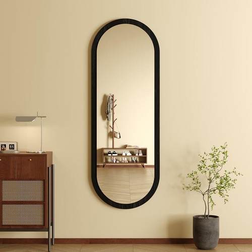 古穿风全身镜挂墙女家用入户壁挂式衣镜中生卧室JNO免打孔椭圆形