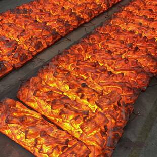 裸碳饰餐厅麦壁炉欧式摆件火堆火焰灯头碳裸炭仿真SQN装电子道具