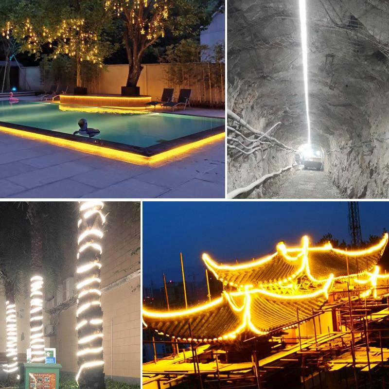 3程6v灯带led地双排防水超亮船用隧道地下室工低施工照工明KOF24v