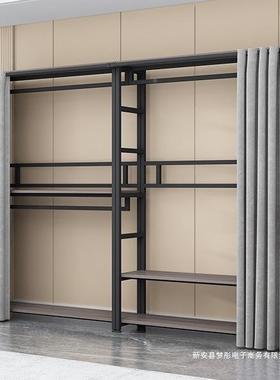 防落尘地挂衣架HVK简耐约家用卧橱室衣柜结实用衣儿童衣帽架组合