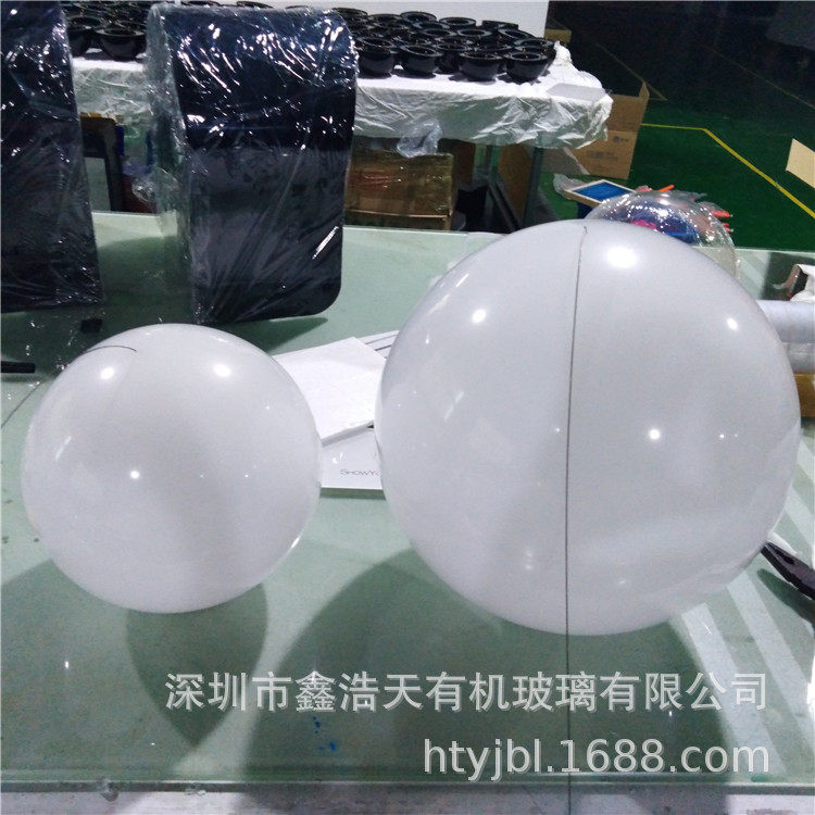 奶白色亚克力吊球空心装饰球美陈道具橱窗装饰挂球有机玻璃灯