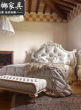 欧式别墅扣卧室家木37984具实手工雕花艺拉儿童布床公主床