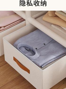 衣柜家用卧室架经济型简易柜子防尘纳置物子出衣租房橱结收实JUG