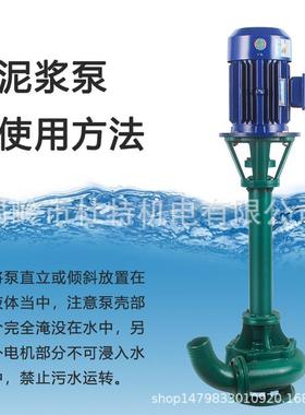 NL立式泥浆泵大RSX功率三L相污水泵抽粪泵淤切泥割液泵下泵N100-8