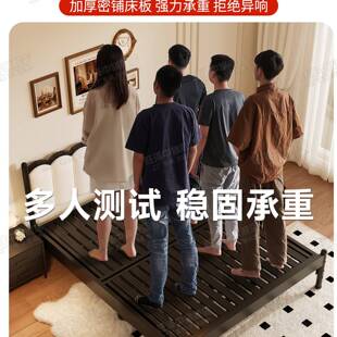 铁艺床1米8双人不锈钢床1米2宿舍单人床家用法式碳素钢铁架床架