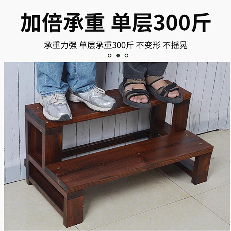 脚家踏凳实木双层台阶用步外985梯垫脚凳飘窗梯室内多架可层Tω