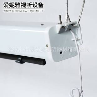 教室会议室电动幕100寸4:3幕布 白塑、玻纤舞台幕布厂家可定 制