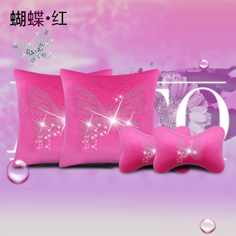 汽车头枕抱垫枕四套装车件载UUZ颈枕一对车用腰靠内车卡通枕头靠