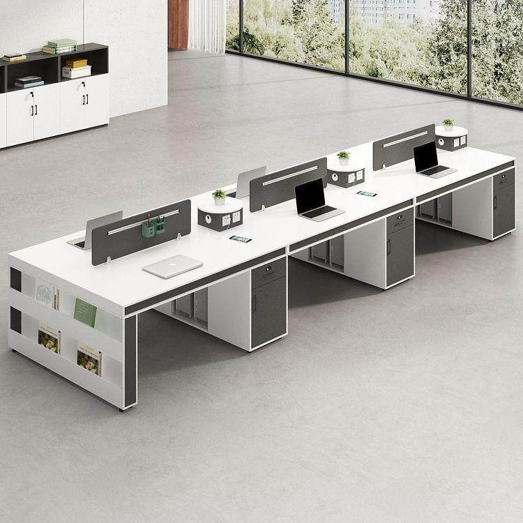 办公桌尚业风职时员简约现工代工位GYK2员四人位6办公室电脑椅组