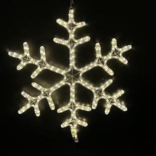 圣铁艺灯雪花造型诞EXH装 L饰ED彩串虹管铁艺挂件灯