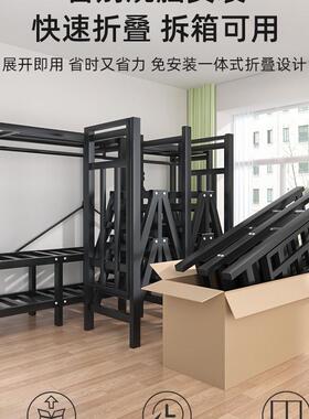 简易布衣柜卧室家新款一体式免安装租房钢用出加粗全用QVI架结实