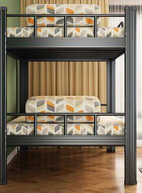 上下铺铁架床左爬学宿舍生员工双层梯高63483低架双人子工地公寓