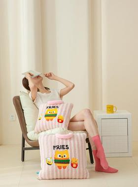 2025新款手提奶油芝士加厚抱枕被多功能两办用公室VVE睡盖腿枕抱