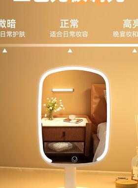 2025新款LED镜子化妆带镜台式桌面家140学生用床头补光灯镜梳妆发