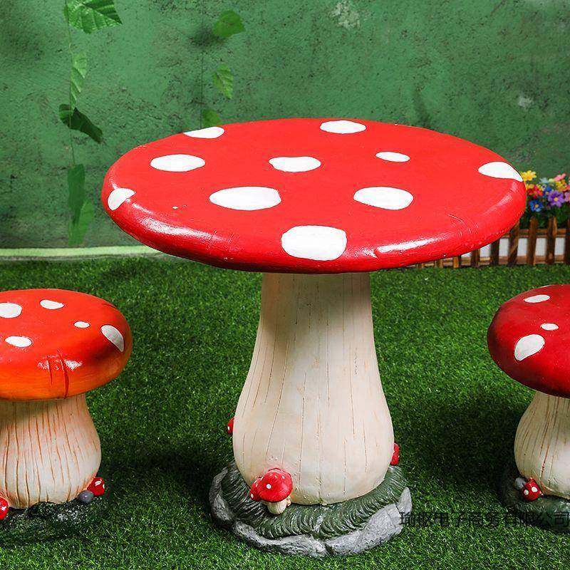 户花园庭真院工阳瑜枢电子台仿蘑菇桌子凳子美式乡村装饰手外创意,家居饰品,户外/庭院摆件,淘宝优惠券,粉丝福利购,淘宝优惠卷