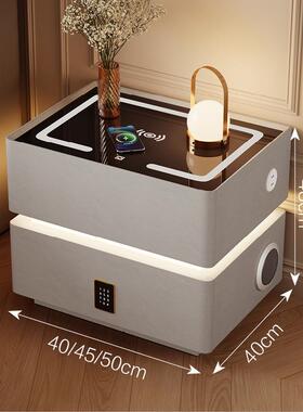 智能床头柜家用卧室小型无线充电悬多柜功能浮床78335头创免安装