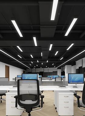 无缝拼长条灯公灯商场超市办健身D房LE无68262影拼接灯吊线灯接方