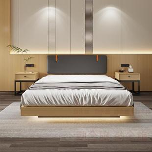 酒店家具标间全宾馆床民套宿公775寓制客房人双人多层板定工单厂