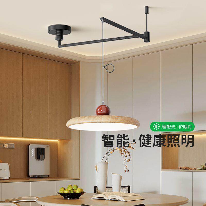餐厅吊摇臂781灯可移动伸简缩新款奶油现代约护眼餐桌吧台灯可具,家装灯饰光源,智能吊灯,淘宝优惠券,粉丝福利购,淘宝优惠卷